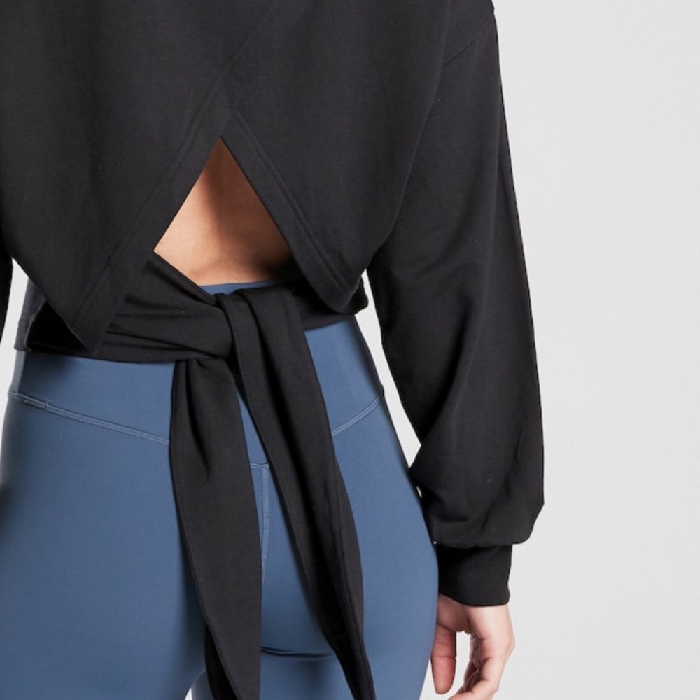 Athleta Yoga Tie Back Sweatshirt - Picture 2 of 7